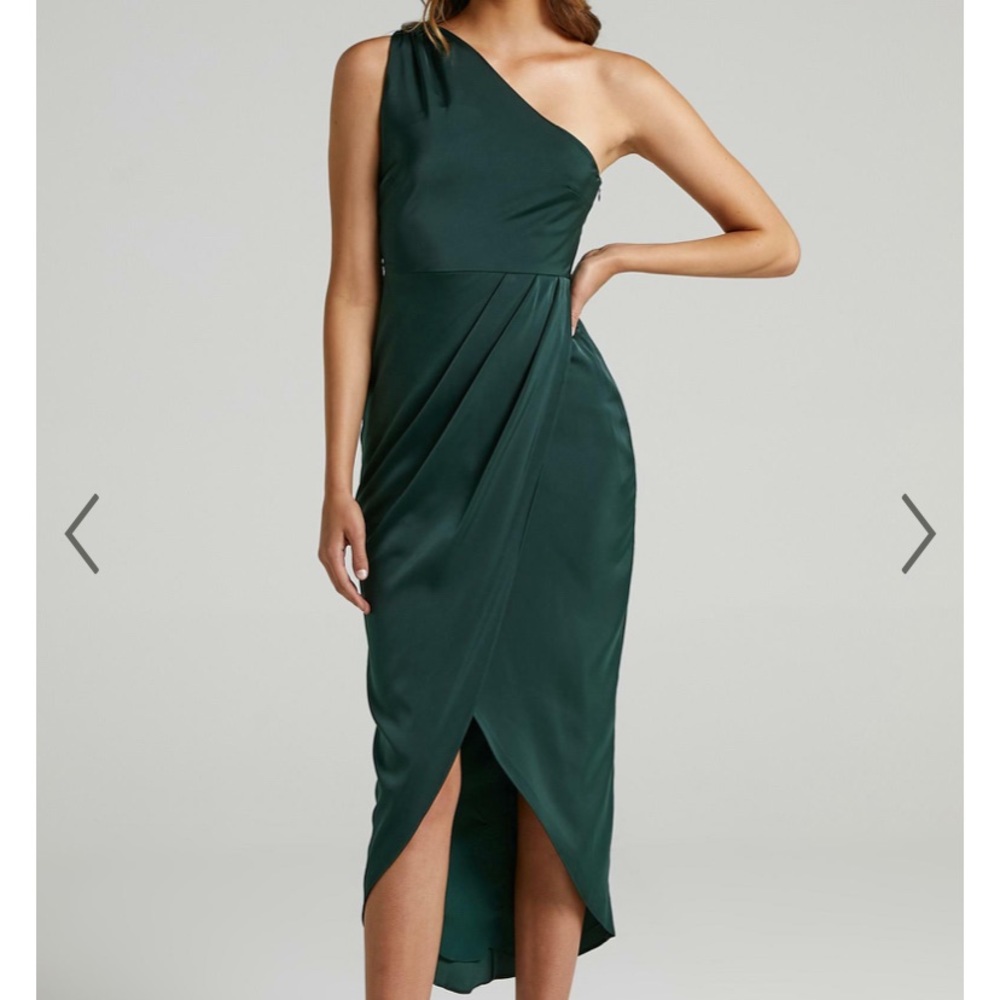 Show Po Felt So Happy Emerald Bridesmaid Gown